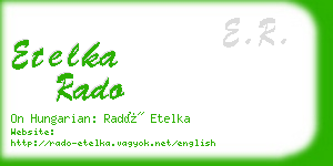 etelka rado business card