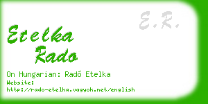 etelka rado business card